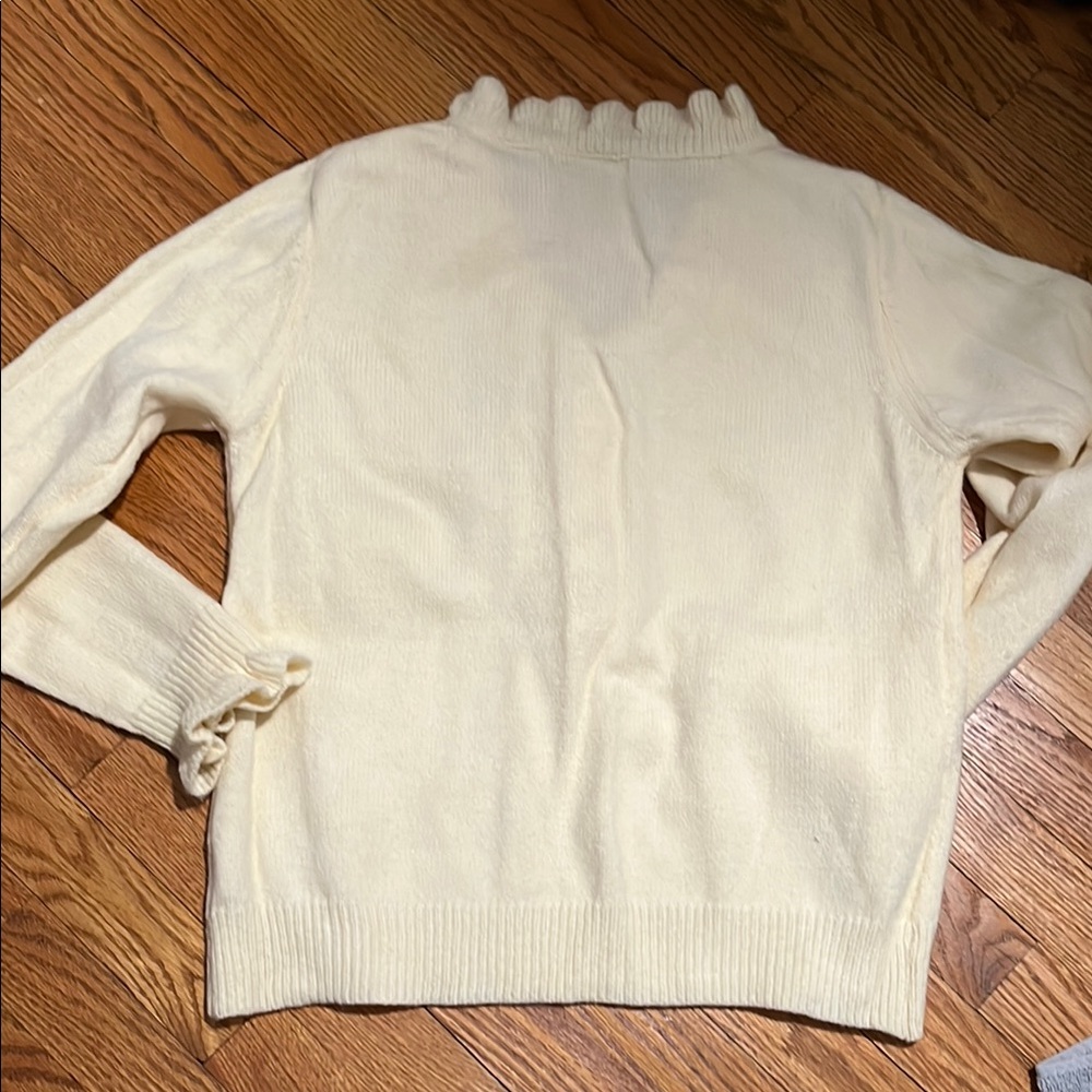 Cream Ruffled Sweater ✨ - Picture 6 of 7